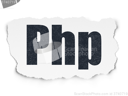 Image of Programming concept: Php on Torn Paper background