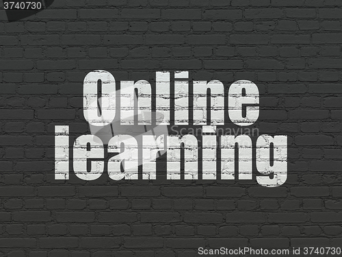Image of Learning concept: Online Learning on wall background