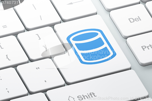 Image of Programming concept: Database on computer keyboard background