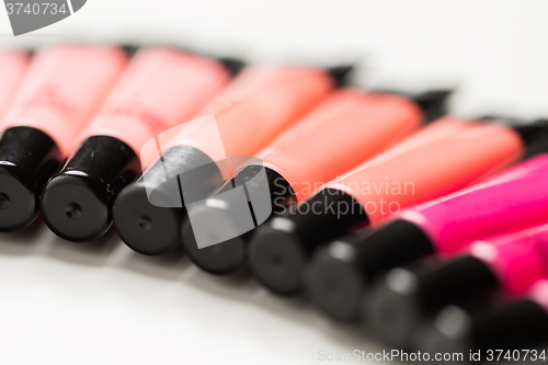 Image of close up of lip gloss tubes