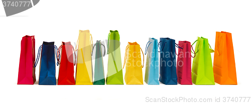 Image of many colorful shopping bags