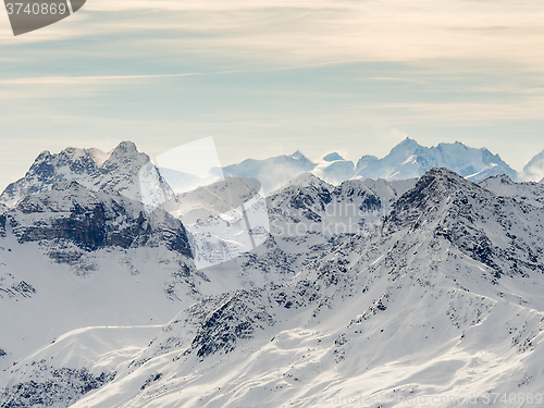 Image of Parsenn mountains around Davos