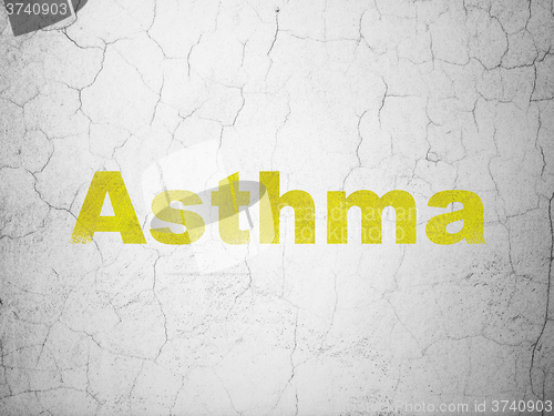 Image of Health concept: Asthma on wall background