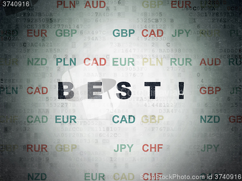 Image of Business concept: Best! on Digital Paper background