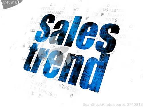 Image of Marketing concept: Sales Trend on Digital background