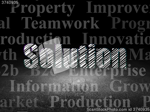 Image of Finance concept: Solution in grunge dark room