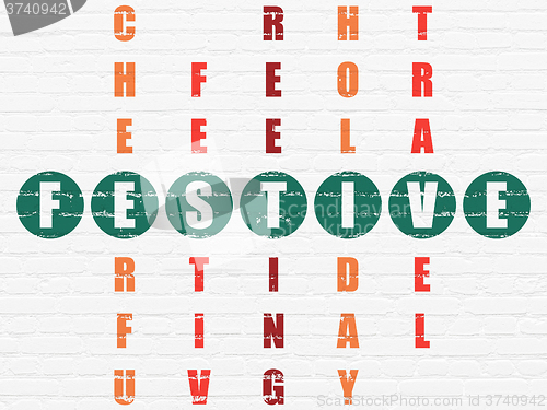 Image of Holiday concept: Festive in Crossword Puzzle
