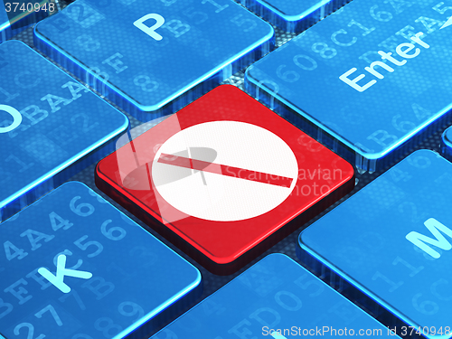 Image of Healthcare concept: Pill on computer keyboard background