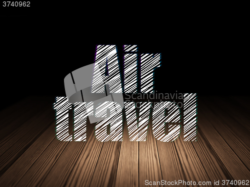 Image of Vacation concept: Air Travel in grunge dark room