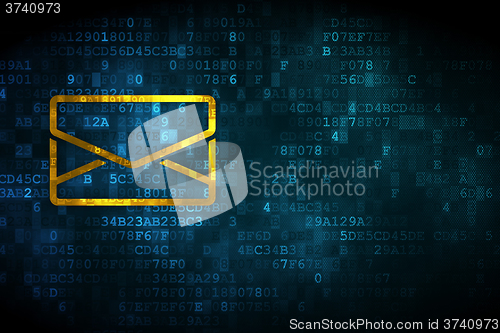 Image of Finance concept: Email on digital background