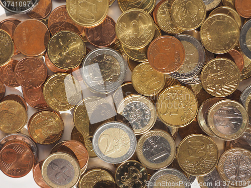 Image of Euro coins background