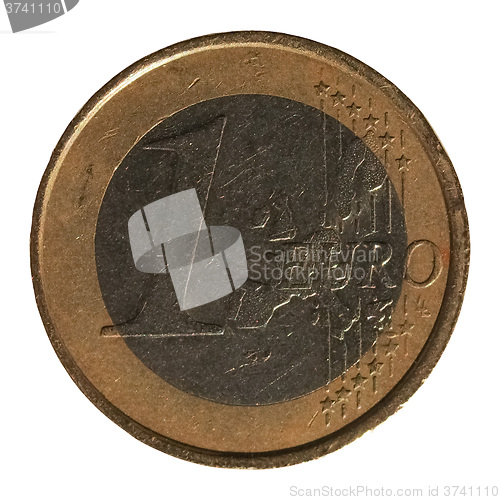 Image of One Euro coin isolated