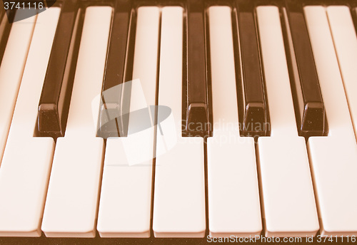 Image of  Music keyboard keys vintage