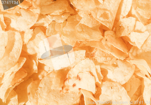 Image of Retro looking Potato chips crisps