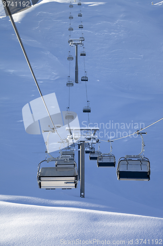 Image of Chair-lift at early morning
