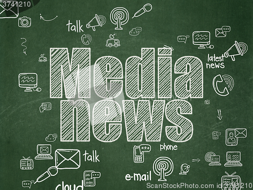 Image of News concept: Media News on School Board background