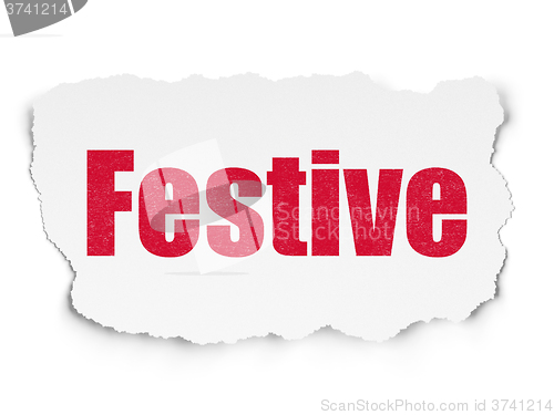 Image of Entertainment, concept: Festive on Torn Paper background