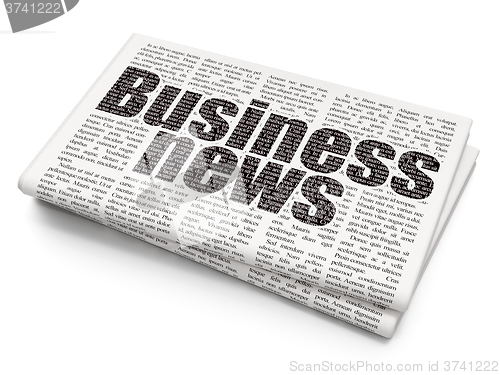 Image of News concept: Business News on Newspaper background