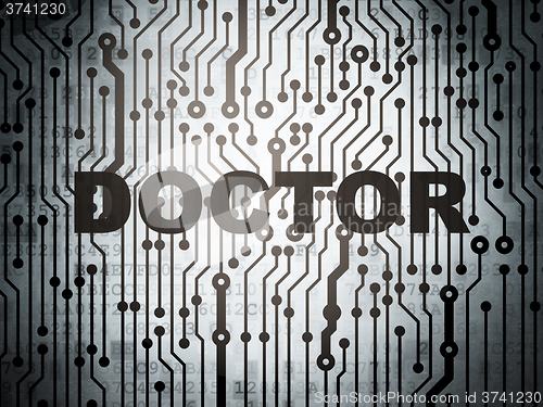 Image of Healthcare concept: circuit board with Doctor