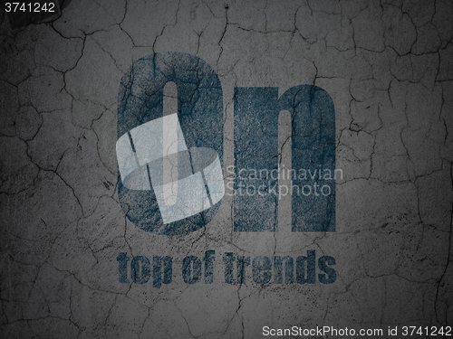 Image of Business concept: On Top of trends on grunge wall background