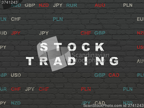 Image of Finance concept: Stock Trading on wall background