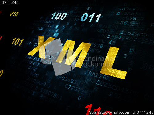 Image of Database concept: Xml on Digital background