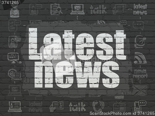 Image of News concept: Latest News on wall background