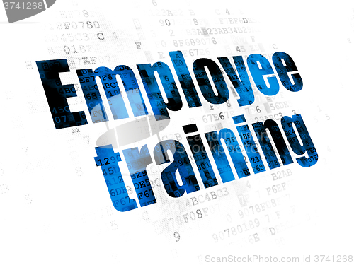 Image of Studying concept: Employee Training on Digital background