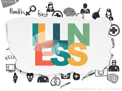 Image of Health concept: Illness on Torn Paper background