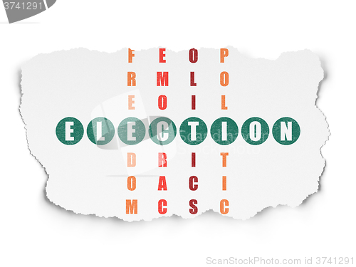 Image of Politics concept: Election in Crossword Puzzle