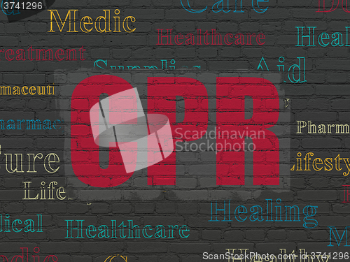 Image of Health concept: CPR on wall background