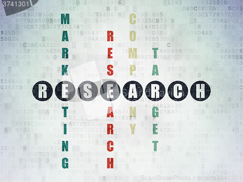 Image of Marketing concept: Research in Crossword Puzzle