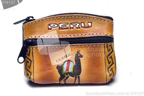 Image of hand made change purse peru