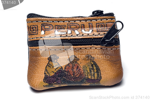 Image of hand made change purse peru
