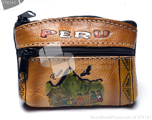 Image of hand made change purse peru