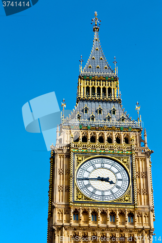 Image of london big ben and  construction england  aged city