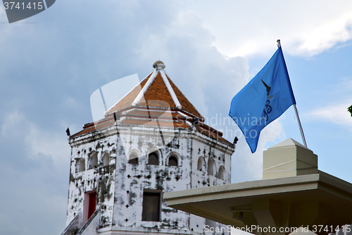 Image of  thailand asia   in  bangkok sunny  temple flag