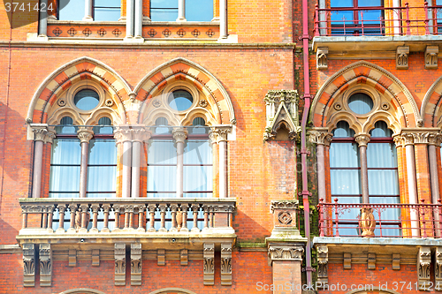 Image of old wall architecture in  brick exterior    