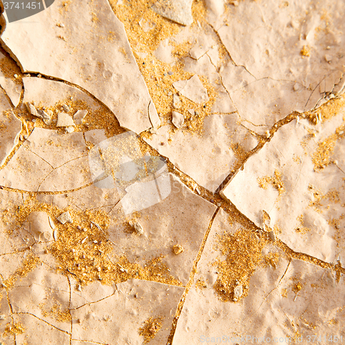 Image of cracked sand in morocco africa desert abstract macro