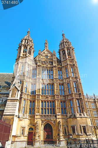 Image of old in london  historical    parliament glass  window    structu