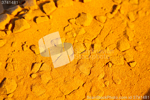 Image of cracked   africa desert abstract macro