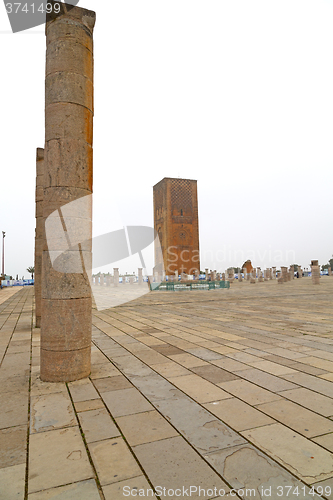 Image of the   chellah  in morocco africa       old  monument and site