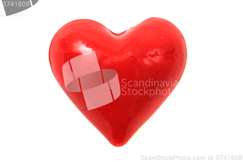 Image of glass red heart isolated