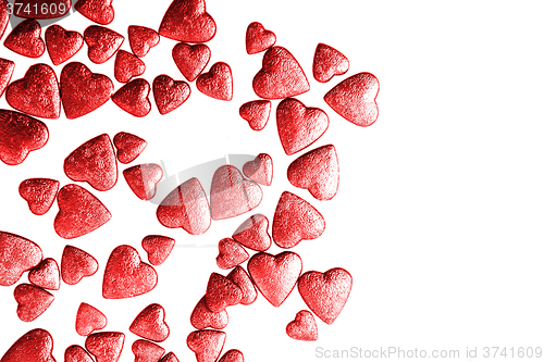 Image of red hearts valentine background