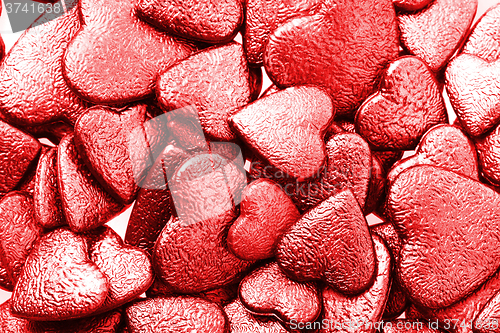 Image of red hearts valentine background