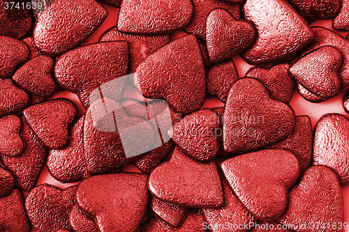 Image of red hearts valentine background