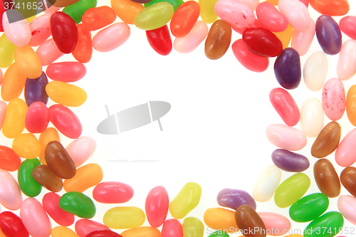 Image of candy jelly beans isolated