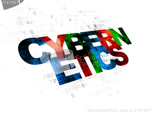 Image of Science concept: Cybernetics on Digital background