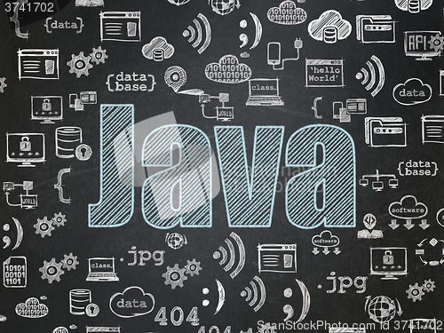 Image of Programming concept: Java on School Board background