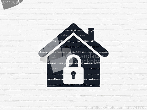 Image of Business concept: Home on wall background